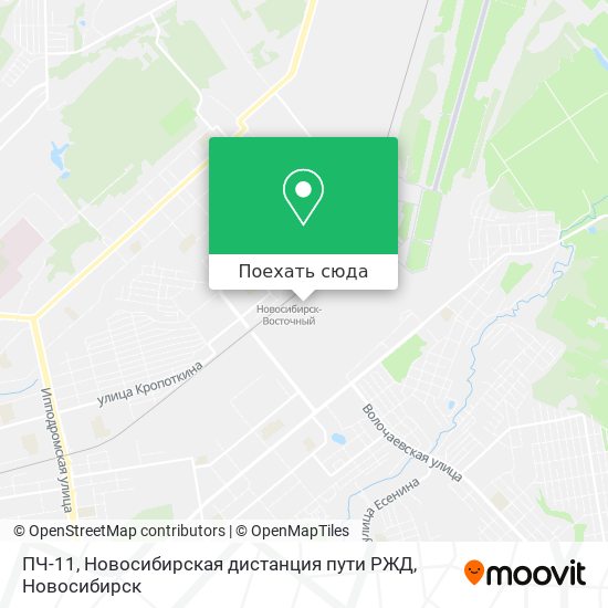 Карта ПЧ-11, Новосибирская дистанция пути РЖД