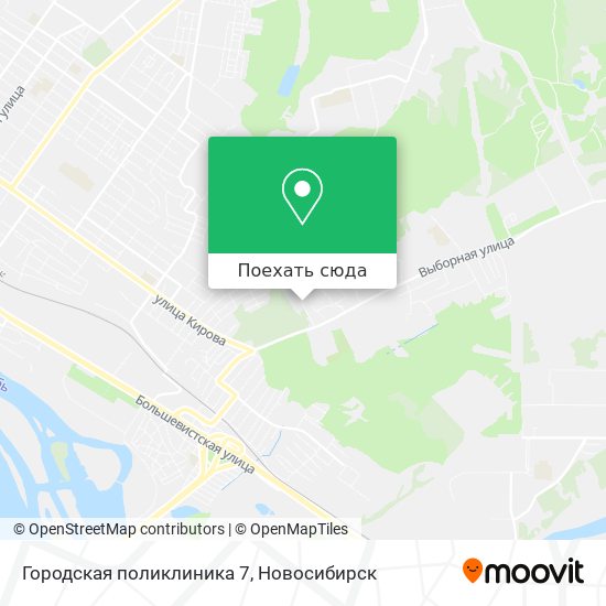 Карта Городская поликлиника 7