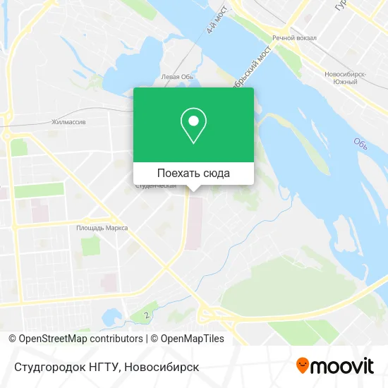 Карта Студгородок НГТУ