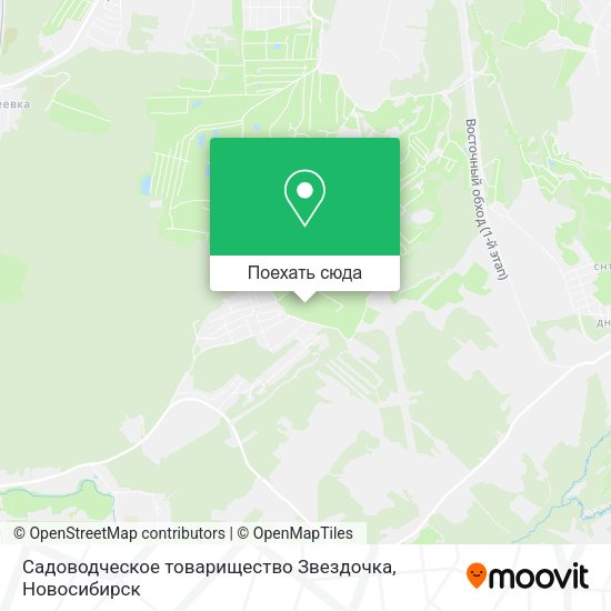 Карта Садоводческое товарищество Звездочка