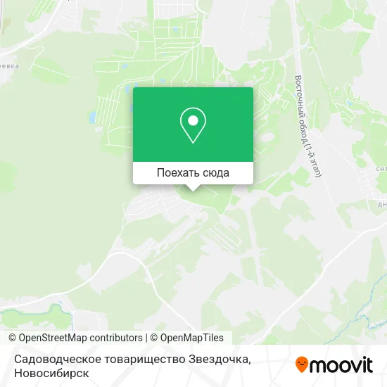 Карта Садоводческое товарищество Звездочка