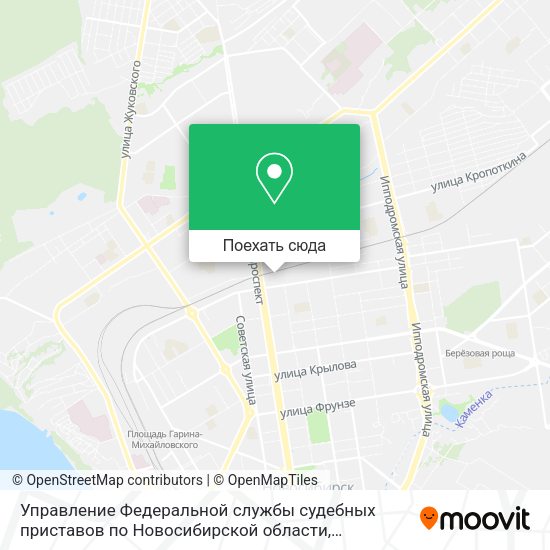 Карта Управление Федеральной службы судебных приставов по Новосибирской области