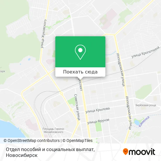 Карта Отдел пособий и социальных выплат