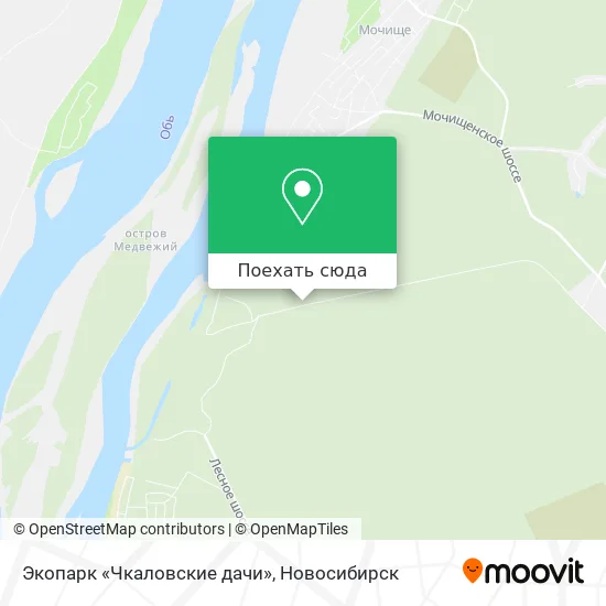 Карта Экопарк «Чкаловские дачи»