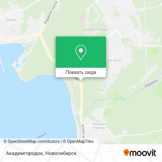 Карта Академгородок