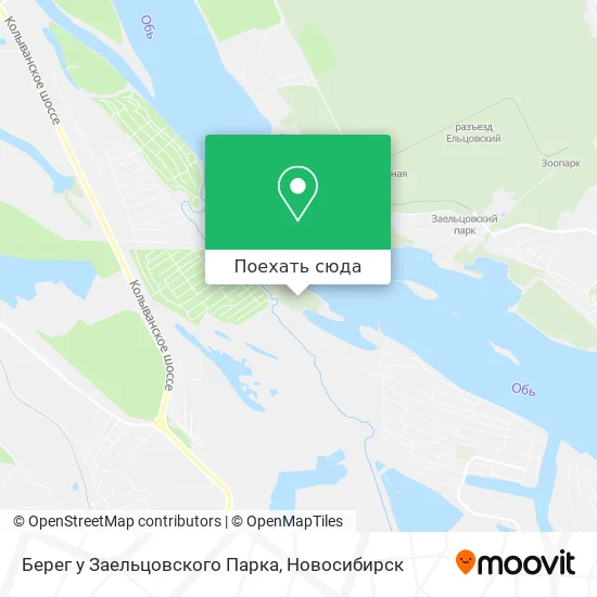 Карта Берег у Заельцовского Парка
