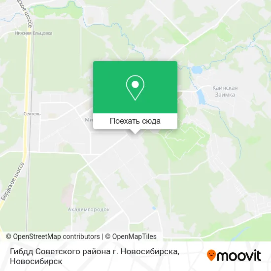 Карта Гибдд Советского района г. Новосибирска