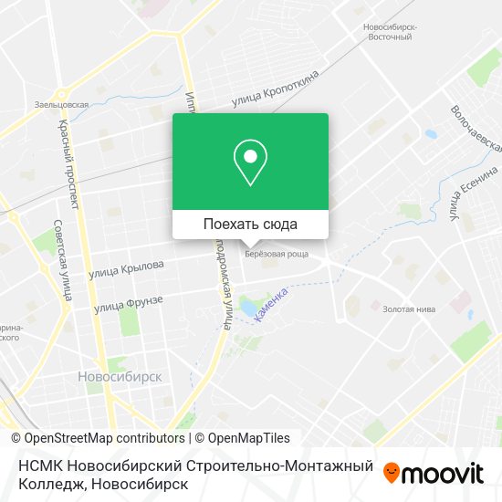 Карта НСМК Новосибирский Строительно-Монтажный Колледж