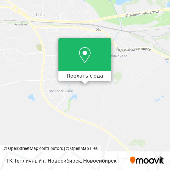 Карта ТК Тепличный г. Новосибирск