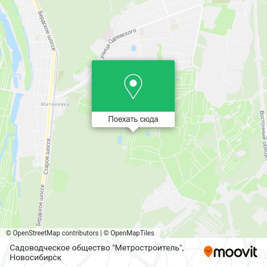 Карта Садоводческое общество "Метростроитель"