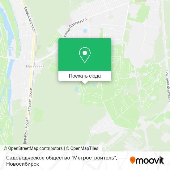 Карта Садоводческое общество "Метростроитель"