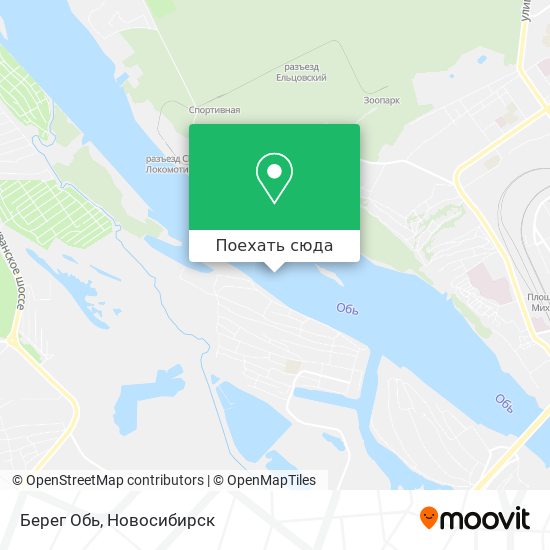 Карта Берег Обь