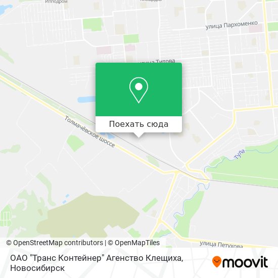Карта ОАО "Транс Контейнер" Агенство Клещиха