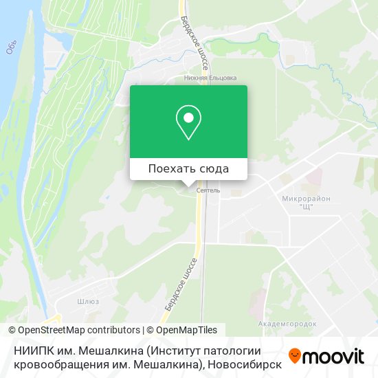 Карта НИИПК им. Мешалкина (Институт патологии кровообращения им. Мешалкина)