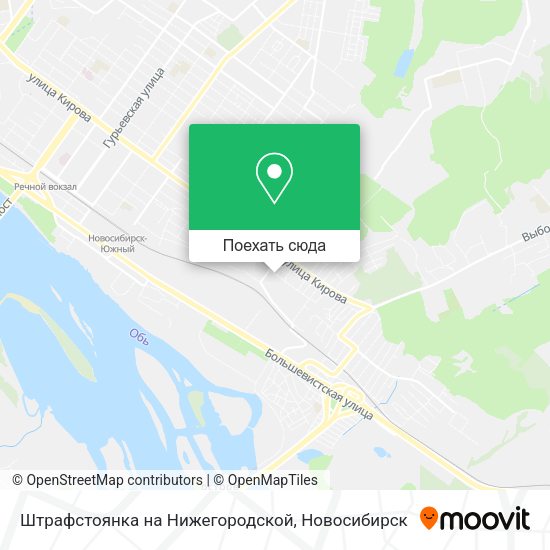 Карта Штрафстоянка на Нижегородской