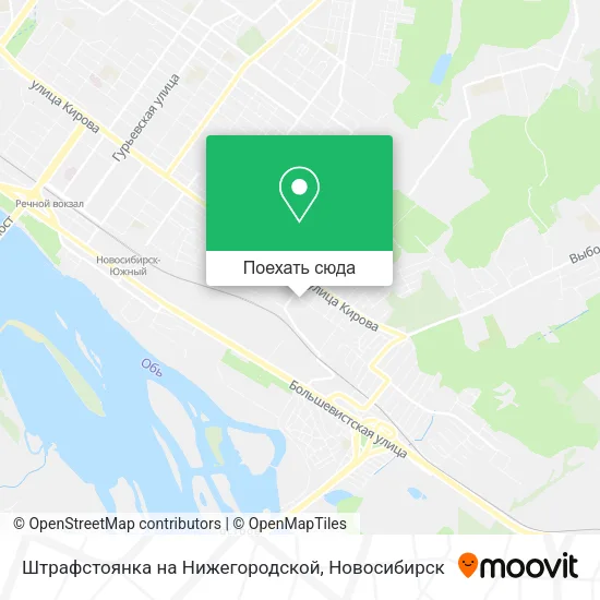 Карта Штрафстоянка на Нижегородской