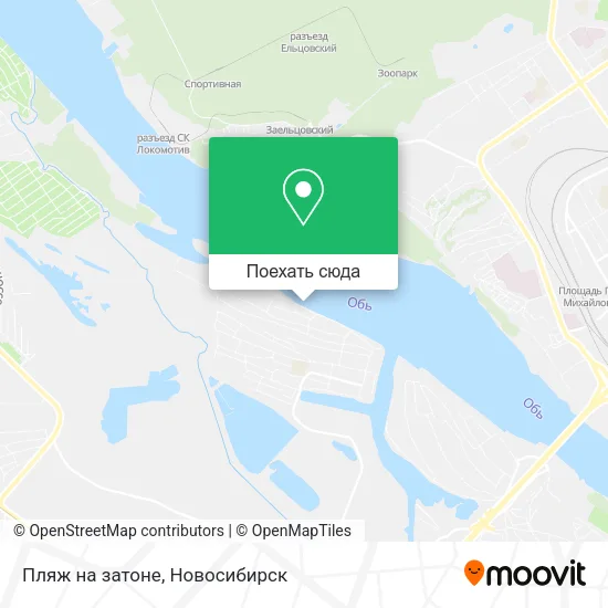 Карта Пляж на затоне