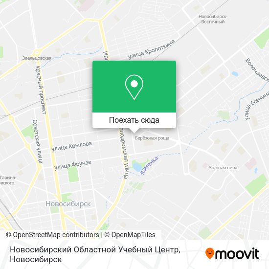 Карта Новосибирский Областной Учебный Центр