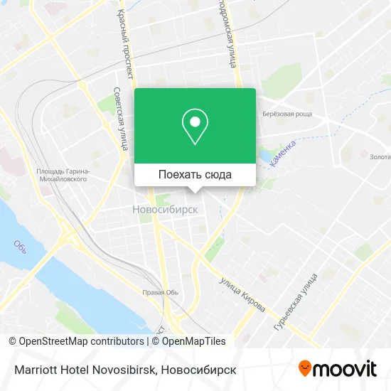 Карта Marriott Hotel Novosibirsk