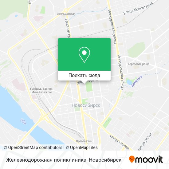 Карта Железнодорожная поликлиника