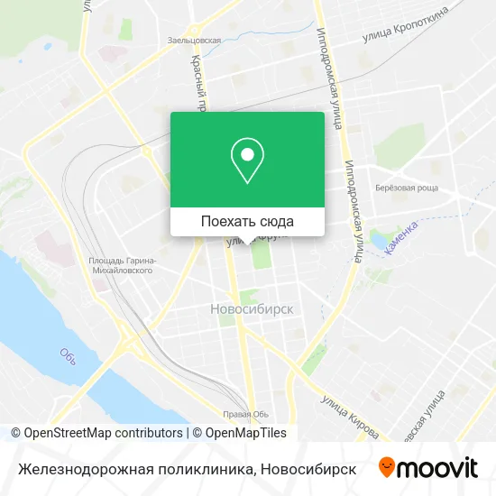 Карта Железнодорожная поликлиника