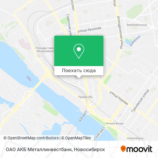 Карта ОАО АКБ Металлинвестбанк