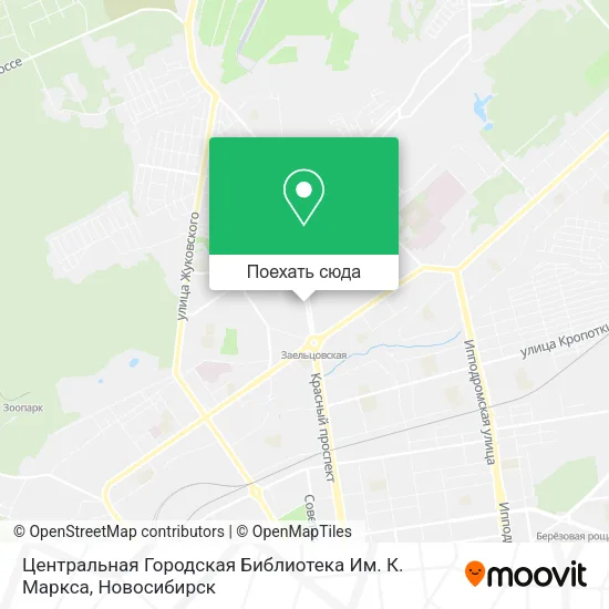 Карта Центральная Городская Библиотека Им. К. Маркса