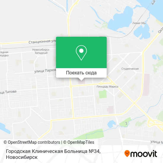 Карта Городская Клиническая Больница №34