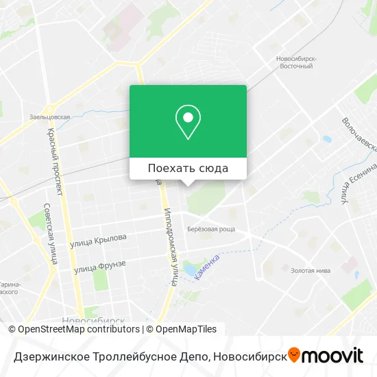 Карта Дзержинское Троллейбусное Депо