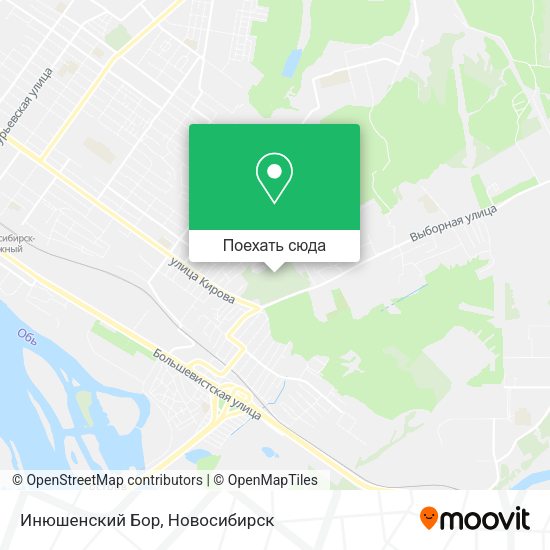 Карта Инюшенский Бор