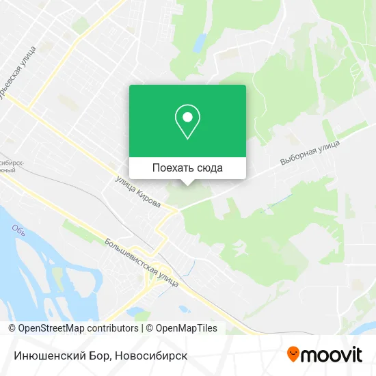Карта Инюшенский Бор