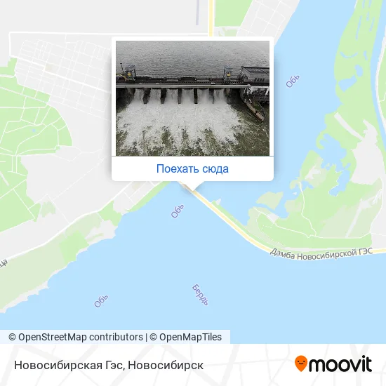 Карта Новосибирская Гэс
