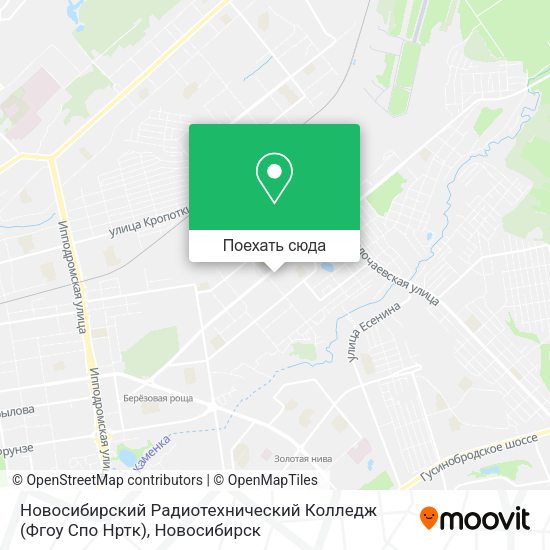 Карта Новосибирский Радиотехнический Колледж (Фгоу Спо Нртк)