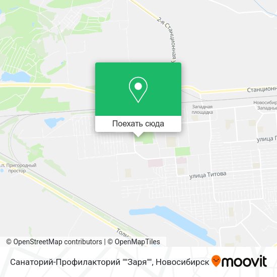 Карта Санаторий-Профилакторий ""Заря""