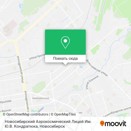 Карта Новосибирский Аэрокосмический Лицей Им. Ю.В. Кондратюка