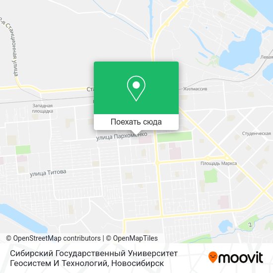 Карта Сибирский Государственный Университет Геосистем И Технологий