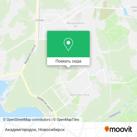 Карта Академгородок