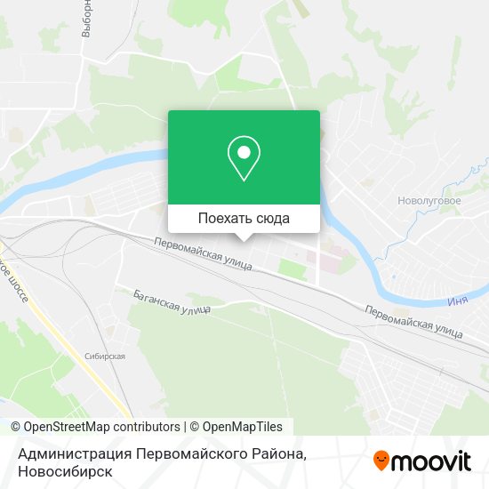 Карта Администрация Первомайского Района