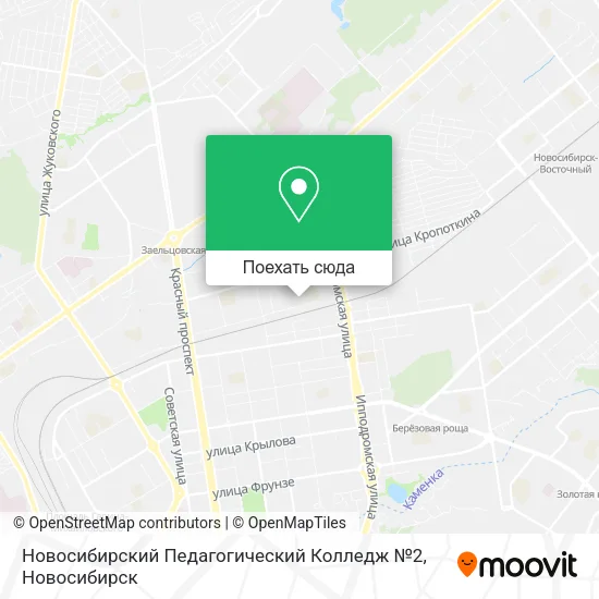 Карта Новосибирский Педагогический Колледж №2