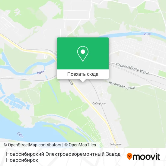 Карта Новосибирский Электровозоремонтный Завод