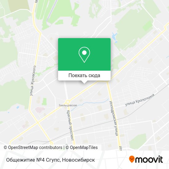 Карта Общежитие №4 Сгупс