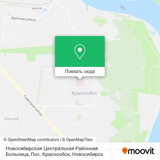 Карта Новосибирская Центральная Районная Больница, Пос. Краснообск