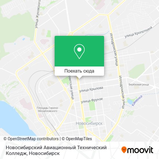 Карта Новосибирский Авиационный Технический Колледж