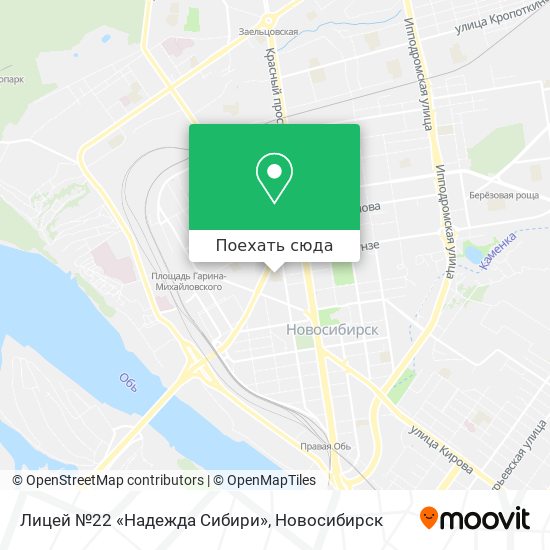 Карта Лицей №22 «Надежда Сибири»