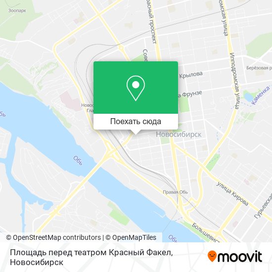 Карта Площадь перед театром Красный Факел