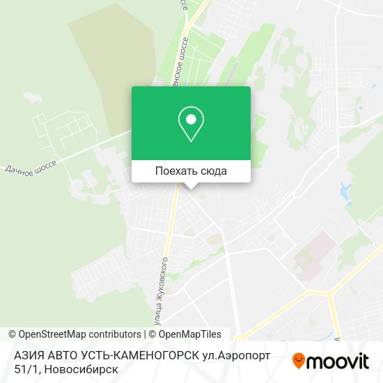 Карта АЗИЯ АВТО УСТЬ-КАМЕНОГОРСК ул.Аэропорт 51 / 1