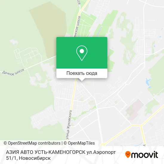 Карта АЗИЯ АВТО УСТЬ-КАМЕНОГОРСК ул.Аэропорт 51 / 1