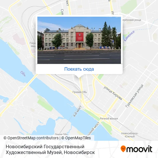 Карта Новосибирский Государственный Художественный Музей