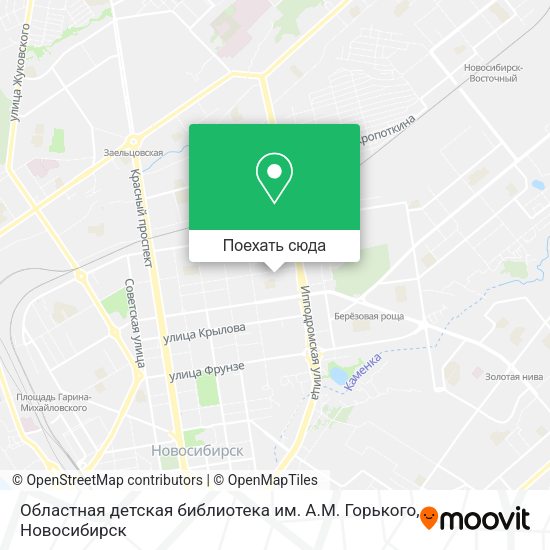 Карта Областная детская библиотека им. А.М. Горького
