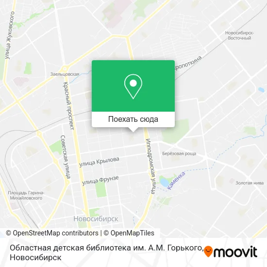 Карта Областная детская библиотека им. А.М. Горького